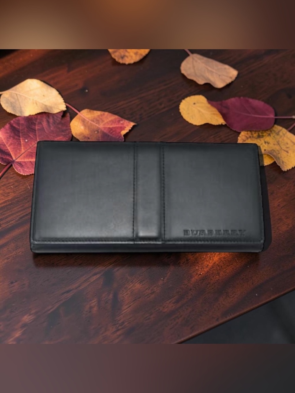 Burberry Nova Check plaid Continental Wallet in Black & Red